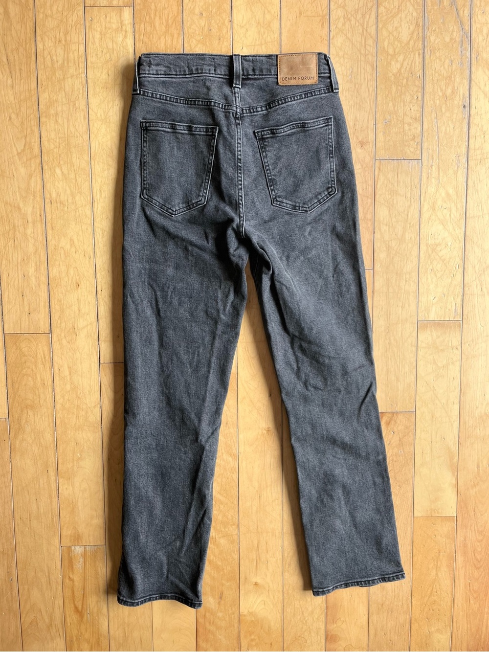 Denim Forum Aritzia “The Arlo” High Rise Straight Grey Jeans Size 25 - Picture 6 of 9